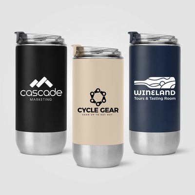 Glacier - 16 oz. Double-Wall Recycled Stainless Steel Tumbler - Silkscreen