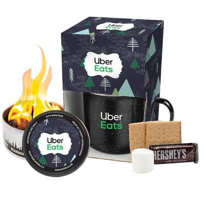Promo Revolution - 16 Oz. Camping Mug with Portable Campfire & S'mores Kit