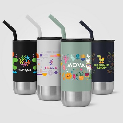 Atlantis - 16 oz. Double Wall Tumbler - Stainless with Recycled RPP Inner - Full-Color Inkjet