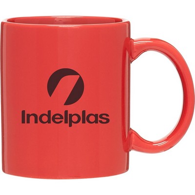 11 oz C-Handle Ceramic Mug (Red)