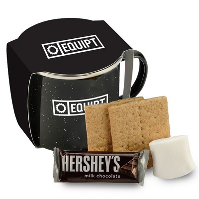 Promo Revolution - 16 Oz. Specked Camping Mug Gift Set w/S'mores Kit