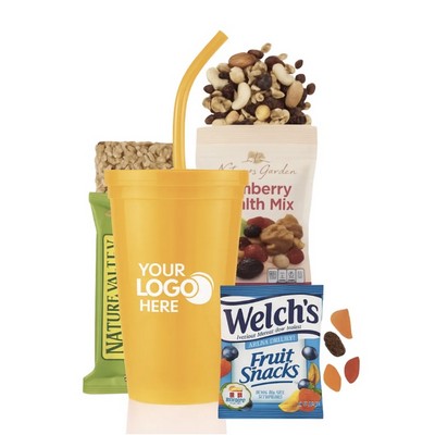 Stadium Tumbler with Healthy Snacks