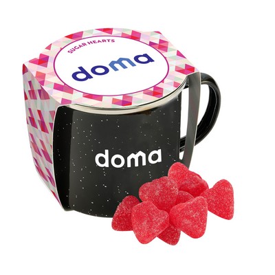 Promo Revolution - 16 Oz. Specked Camping Mug Gift Set w/Valentine's Day Sugar Dusted Jelly Hearts