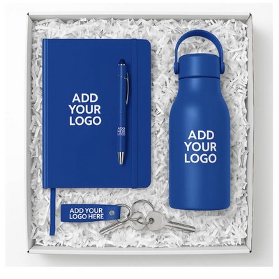 Corporate Gift Set w/Notebook, Bottle, Keychain & Pen