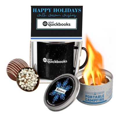 Promo Revolution - 16 Oz. Camping Mug with Portable Campfire & Milk Mega Hot Chocolate Bomb