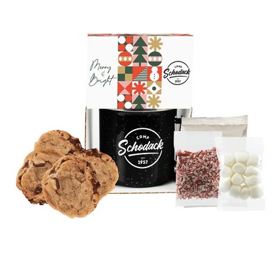Promo Revolution - 16 Oz. Camping Mug with Gourmet Chocolate Chip Cookies & Hot Cocoa Kit